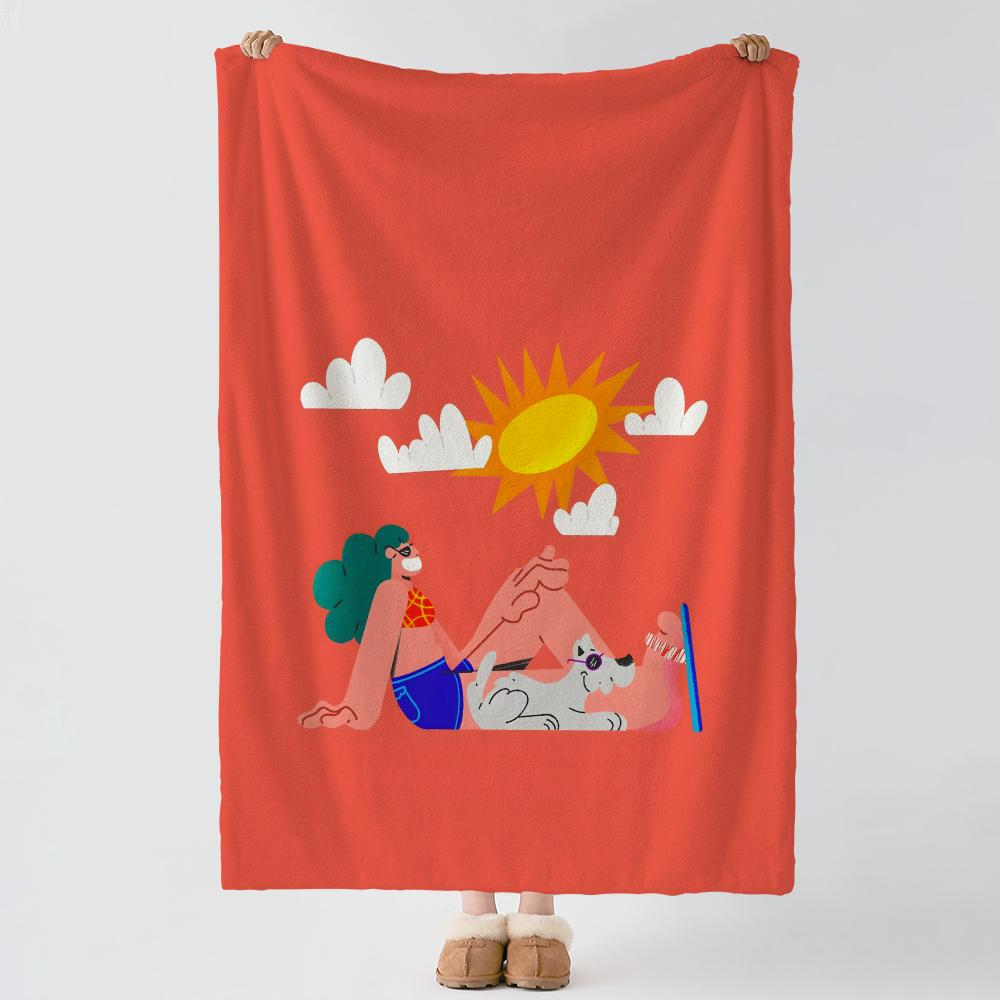 artist P-Peve Azevedo-o Throw Thick Comfort Flannel Quilt, Multi-scene Use Indoor Outdoor Daily Nap