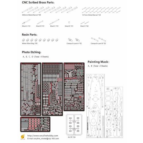 Veryfire 1/700 US Navy Battleship Missouri BB-63 Deluxe Edition Plastic Model Kit VFM700909DX