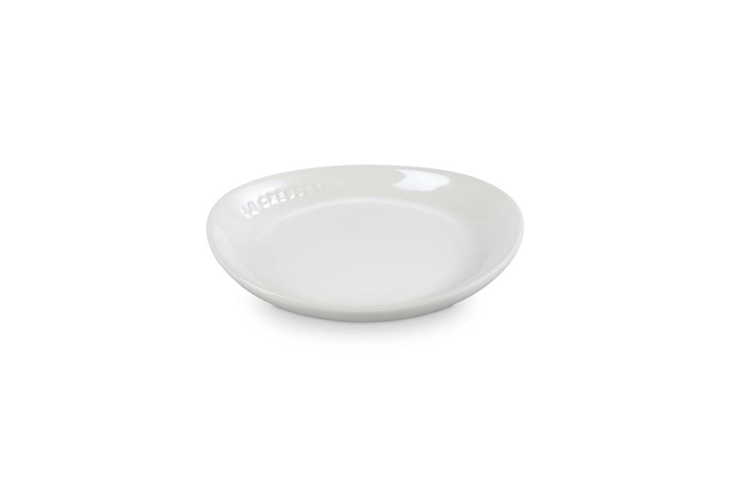 Le Creuset Flora Plate, 19 cm, White Lustre, Heat and Cold Resistant, Microwave and Oven Safe, Oven Dish, Bakeware [Official Japanese Product]