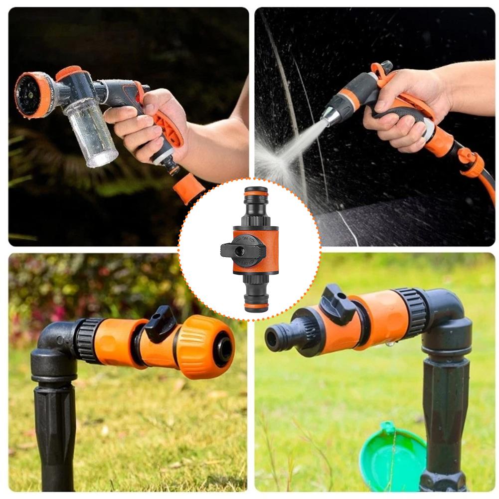 Garden Hose Quick Connector Adapters with Shut-Off Valve Quick Joint Garden Sprays Sprinklers for Faucets Spray Guns Watering