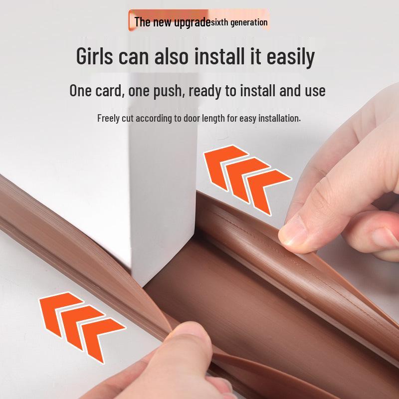 Thickened Door Bottom Seal: Soundproof, Waterproof, Insect-Resistant, High-Temperature & Wind-Resistant Strip for Gap Insulation.