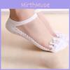 Women Colors Sexy Ultra-thin Elastic Silky Short Silk Lace Invisible Socks For Effortless Elegance