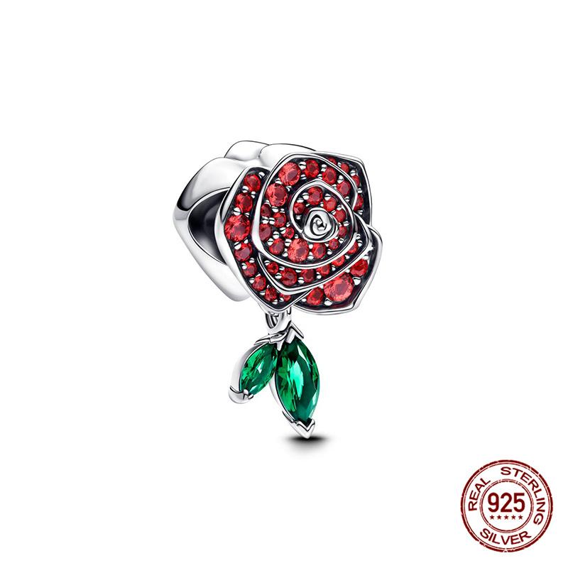 Charms Copper Rose Series Charms Beads Fits 3Mm Original Bracelet Necklace Womens Diy Fine Jewelry Gifts Making