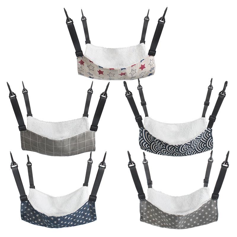 Adjustable Cat Bed Hammock with Breathable Velvet and Hanging Nest Toy