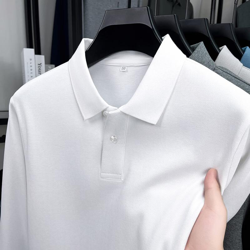 Firstview Men's Urban Casual Pure Cotton Long Sleeve Polo Shirt