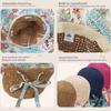 Foldable Large Brim Straw Hat Large Brim Sunshade Hat Ethnic Style Beach Hat  Beach