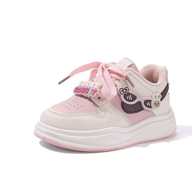 Girls board shoes 2025 autumn new children's shoes little girl cute cartoon casual shoes soft sole light sports shoes
