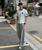 AWESOME STUDIO Waffle Henley Neck Ringer Color Block Tee White