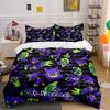 3PC Custom Name Pokemon Gengar Print Bedding Set Duvet Cover 1 Duvet Cover 2 Pillowcases Adult and Children Bedding Set Luxury