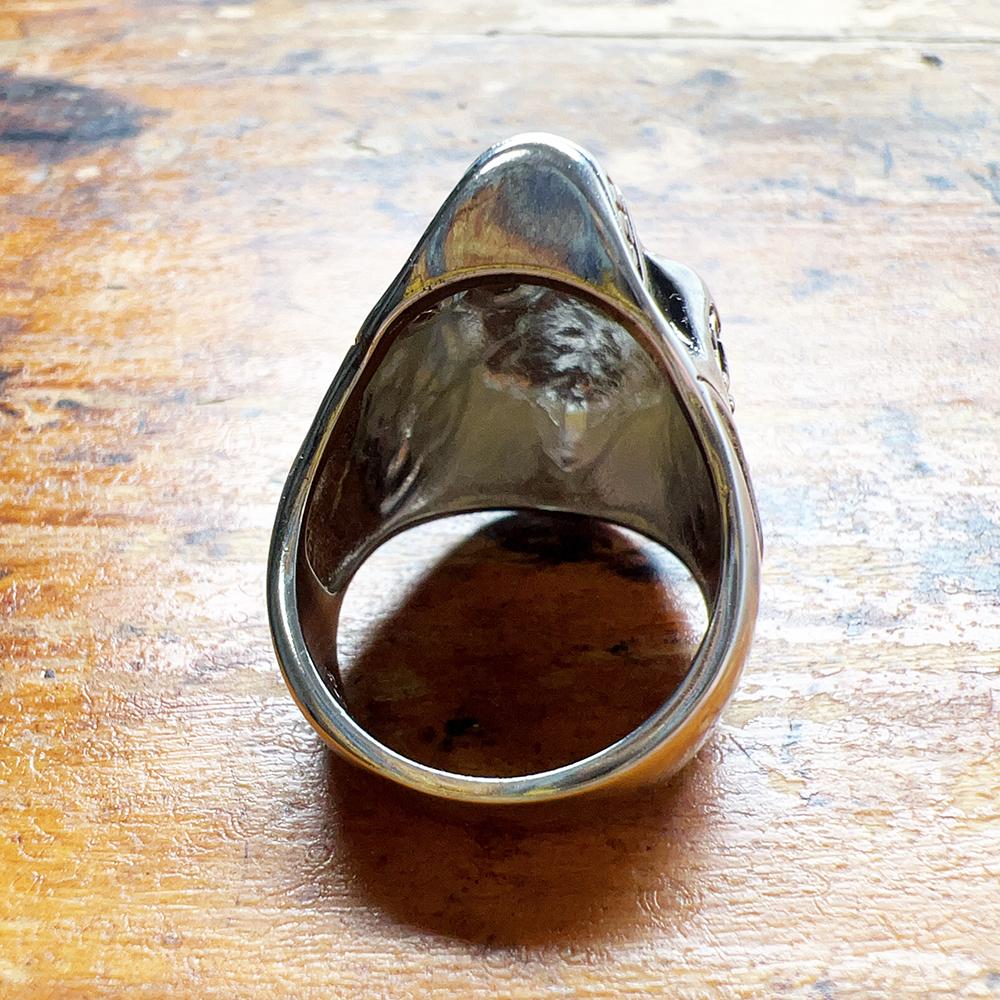 Blackened Lily Skull Ring Europe Vintage Jewelry Fine Jewerly Gift For Men Women In 925 Silver
