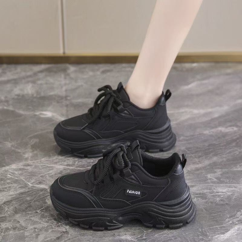 Dad Shoes Girl 2025 New Student Breathable Mesh Shoes Korean Edition Trendy Versatile Thick-soled Women's Shoes