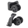 1 Pair Black Luggage Suitcase Caster Swivel Universal Wheel Nylon for Repair Replacement