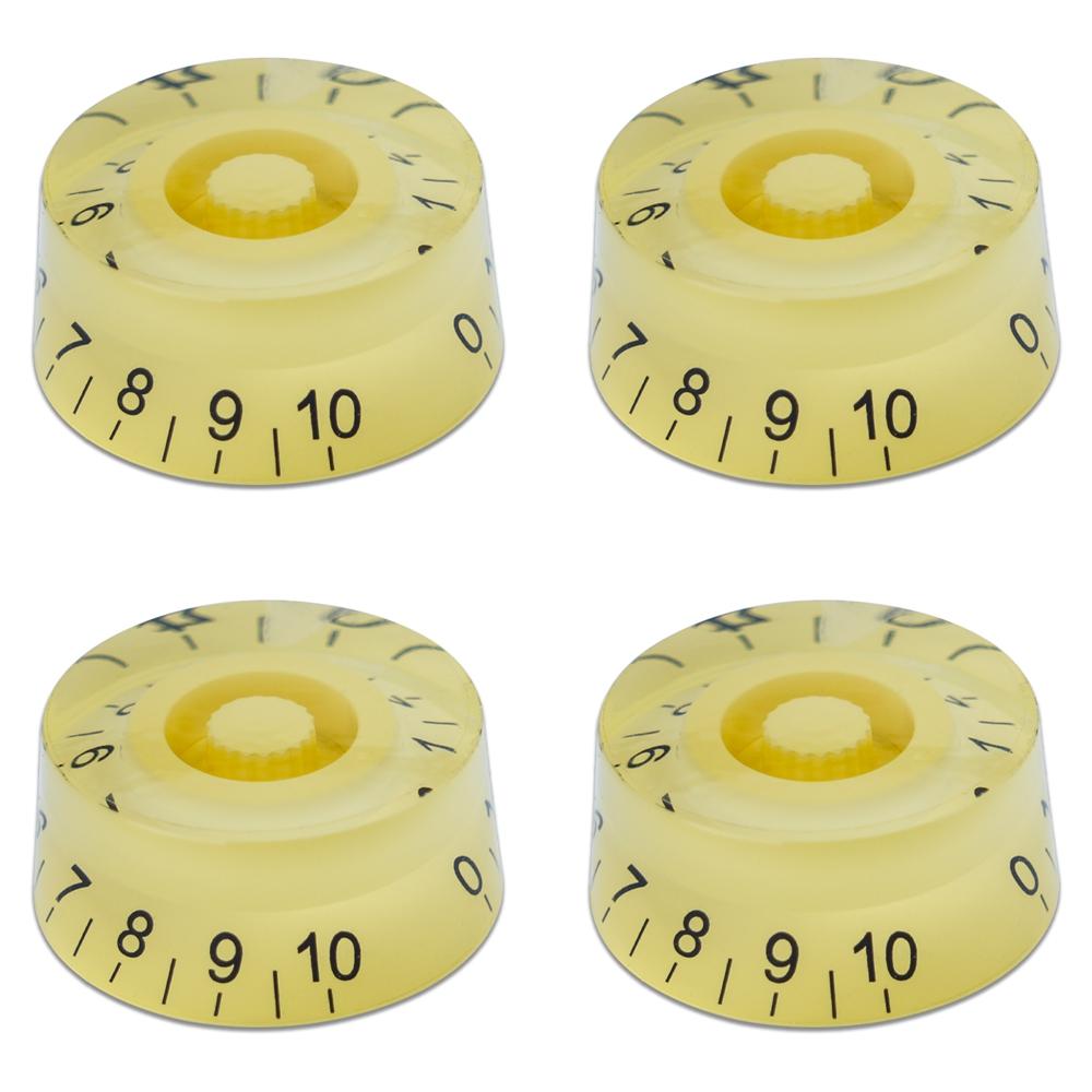 4pcs Guitar Volume Knobs Top Hat Knobs Speed Volume Tone Pedal Control Knobs for Electric Guitar Bass 29 Colors