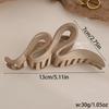 1Pc Matte Wavy Hairpin, Retro Style, Solid Color Shark Clip, Easy To Bind and Style