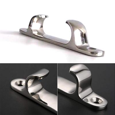 Straight Fairleader Mooring Cleat Flat Clamp 5" Stainless Steel Polished for Marine Yacht Boat Rope Slats