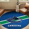 Vancouver Hockey Art Round Rug for Livingroom,Bedroom, Palyroom, Chair Rug, Area rug, Circle Carpet, Large Size Decor Fan Christmas gift