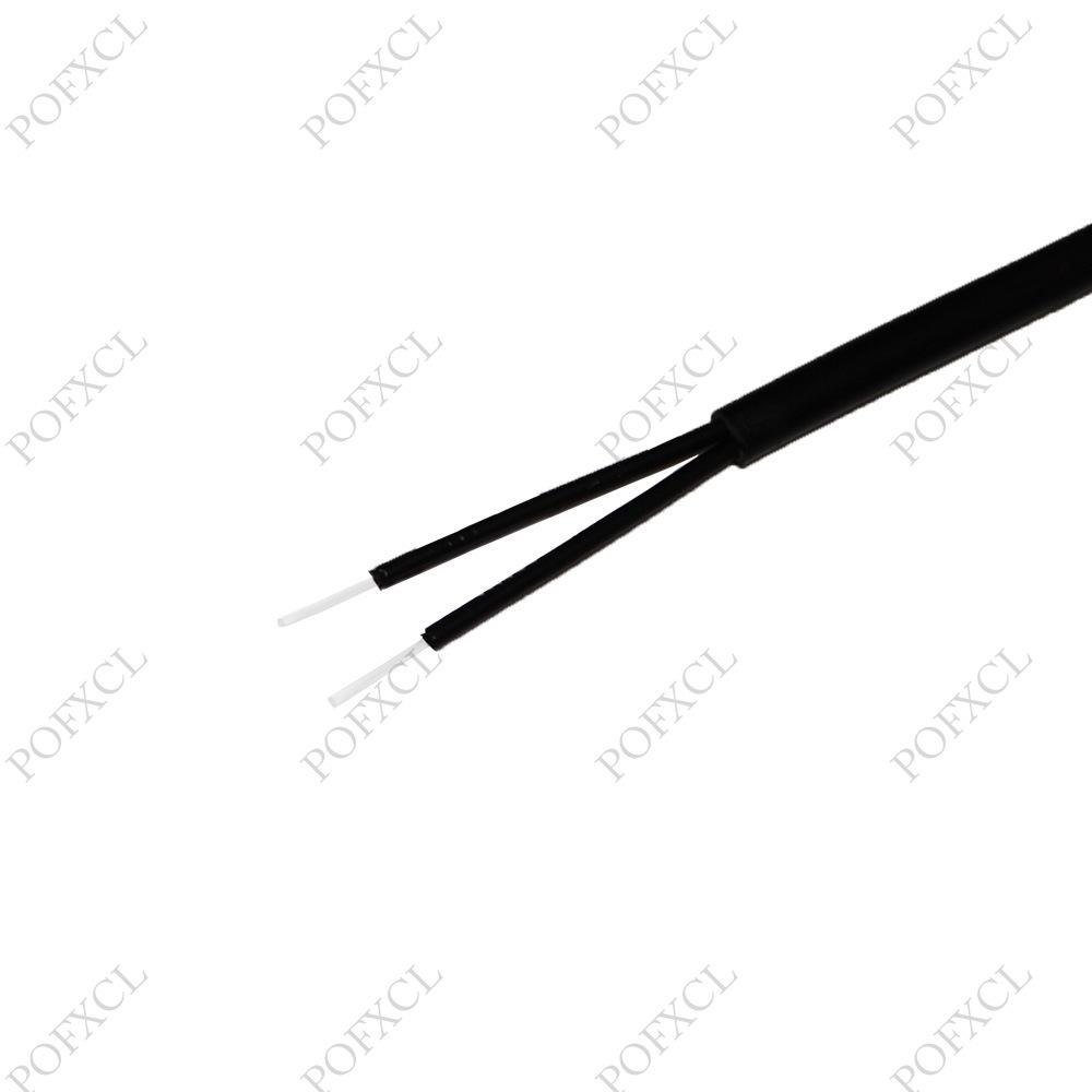 1.0mm Inner / 2.2mm or 4.4mm Outer Dual Core Plastic Optical Fiber Cable for Industrial Control Sensors