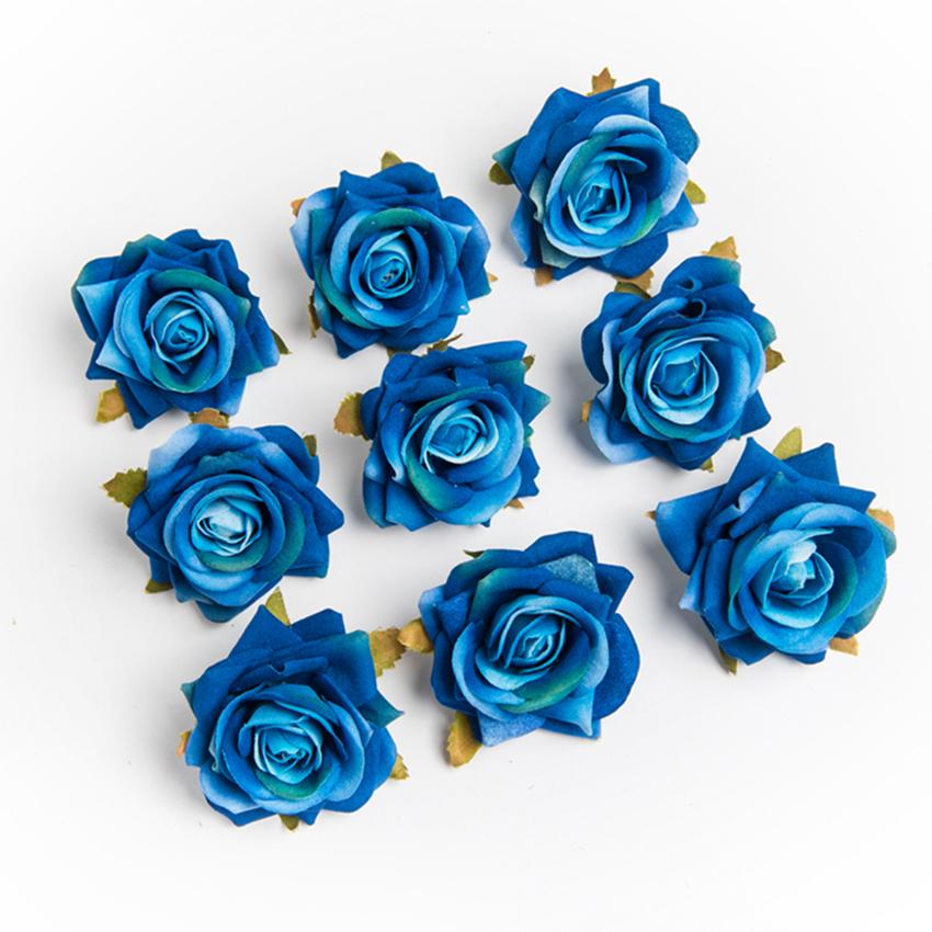 50/100Pcs Artificial Flower Wedding Decor Christmas Wreath Silk Rose Diy Home Vase Outdoor Garden Wall Diy Gift Candy Scrapbook