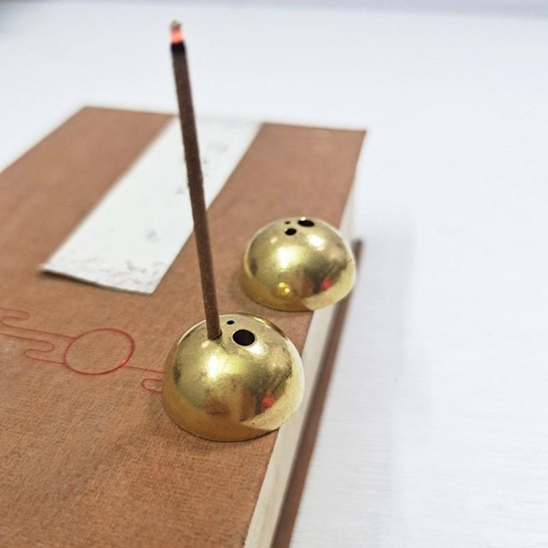 3 Holes Incenses Burners,Coppers Incenses Holder for Incenses Stick/Incenses Cones,Ashes Catcher Meditations Yogas Room