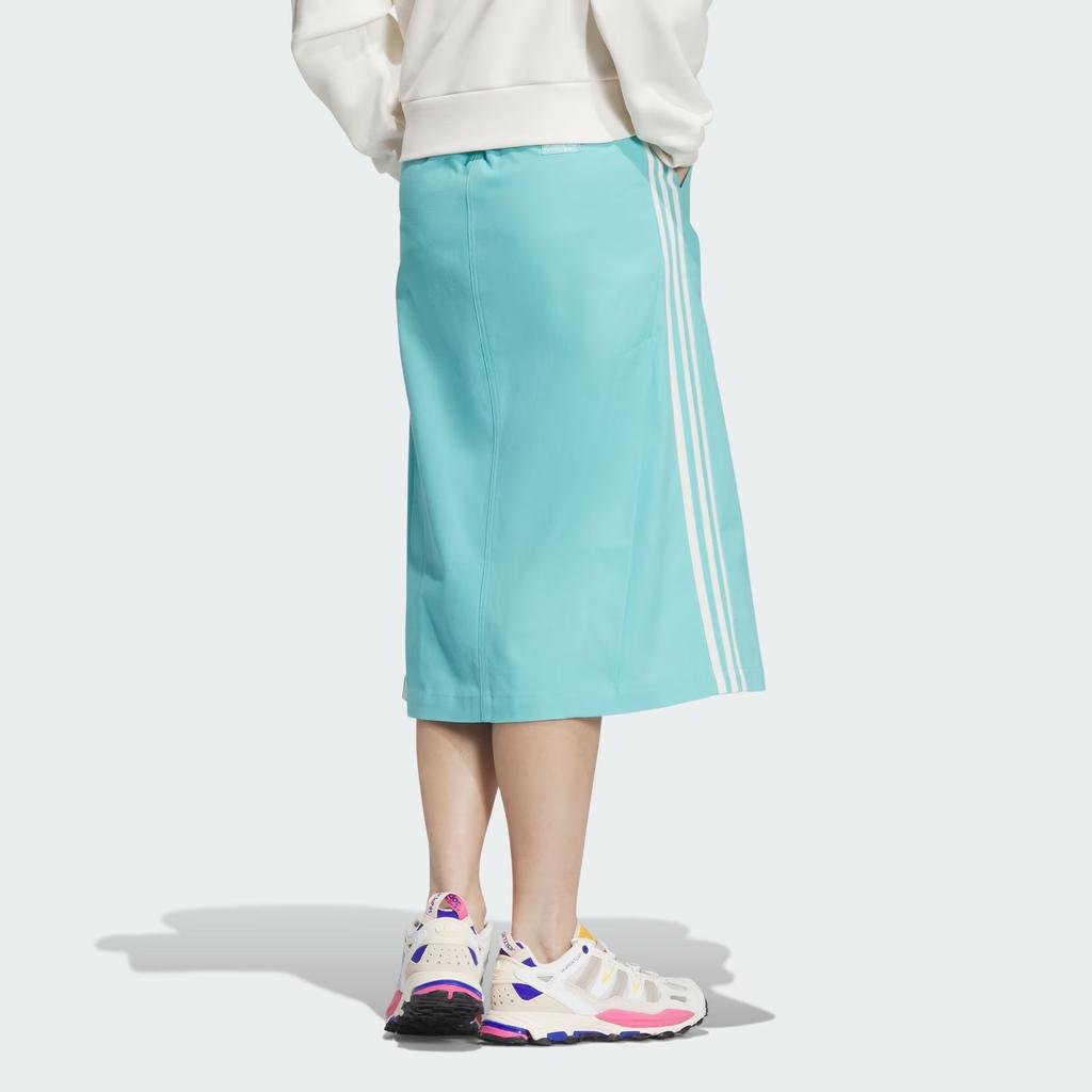 adidas Originals SS24 V-Day Series Colorblock Přední rozparek Volná Ležérní Dlouhá Sukně Dámská Sukně Mátově Zelená JE3494