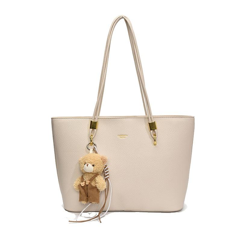 Retro simple handbag large capacity casual versatile texture tote bag niche versatile underarm shoulder bag