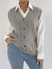 Damen Strickcardigan Europäische und Amerikanische Herbst- und Winterbekleidung Lässige Außenweste Zopfmuster Strickweste M507