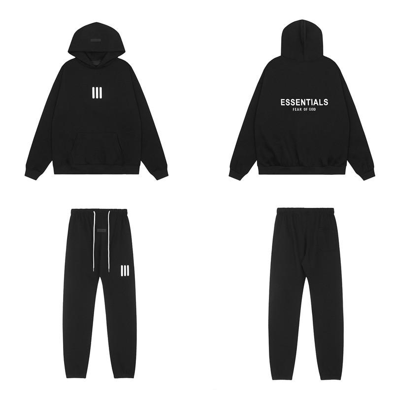 Herren Kapuzenpullover Mit Beflocktem Buchstabenaufdruck Locker Geschnitten Baumwolle Pullover Lässig Streetwear