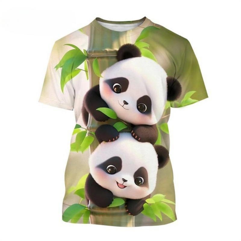 Children's Clothing 3D Print Cute and Funny Critters Short Sleeves Graphic T Shirts Boys Girls Crew Neck Tops Tee Kids Clothes