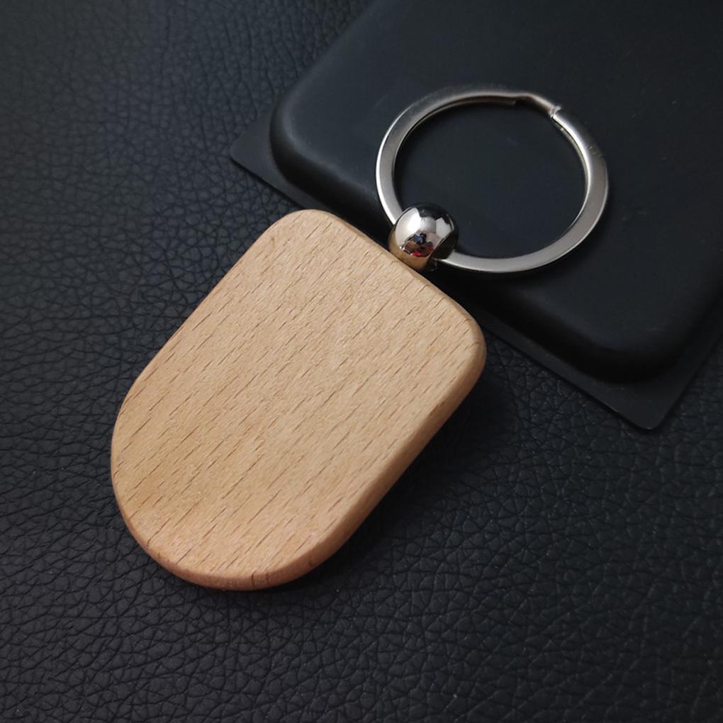 10 Stück Blanko Schlüsselanhänger Abnehmbarer Holzschlüsselanhänger Rucksack Geldbörse Schlüsselring Abnehmbarer Tragbarer Organizer Handwerksbedarf