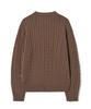 YALE Y Logo Cable Round Knit Brown