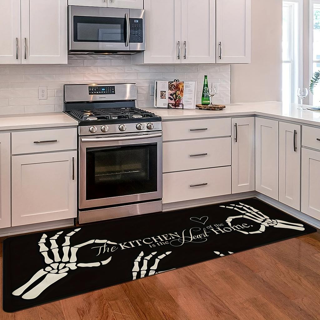 1PC Cheistmas Pattern Kitchen Rug Non-Slip Door Mat Pop Design Bathroom Rug Bath Mat Carpet for Home Sink Laundry Decor