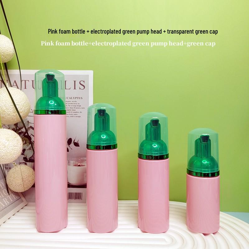 60ml Pink Travel Foaming Intimate Mousse Dispenser Bottle for Eyelash Cleanser