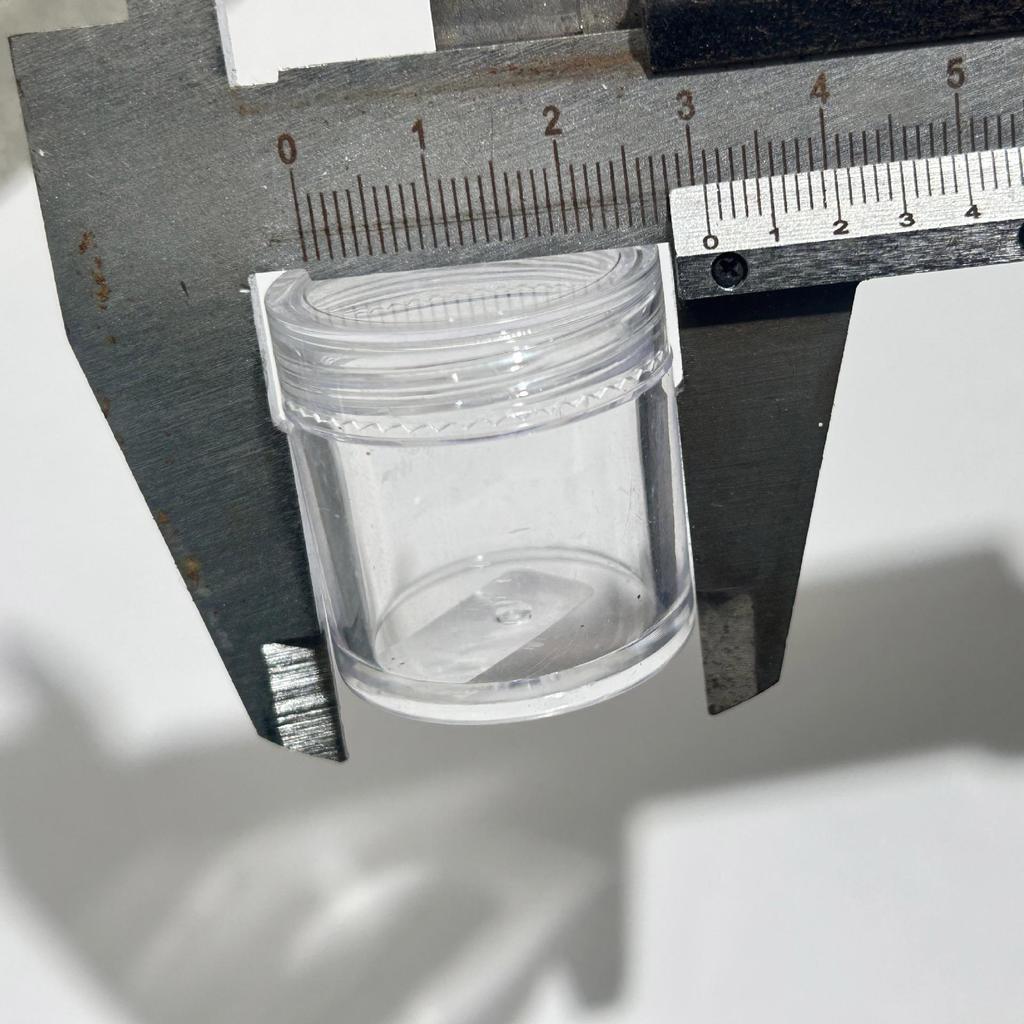 Transparent Plastic Mini Cosmetic Jars for Nail Art & Ornament Storage
