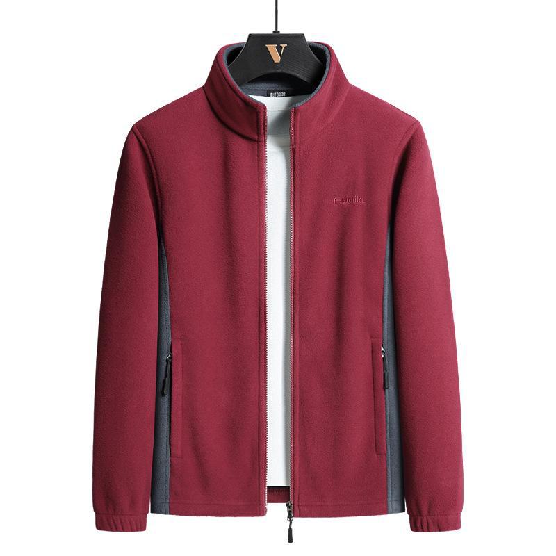 Men's Plus Size Lamb Fleece Jacket - Warm, Loose Fit for Autumn and Winter