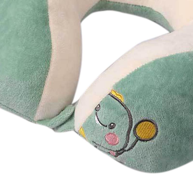 U Shaped Neck Pillow Portable Cute Head Pillow for Office Nap Travel Car Sleeping Double Embroidery