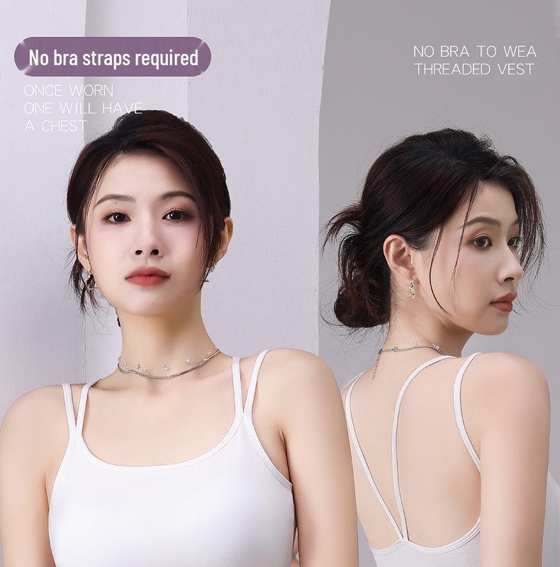 Damski Seksowny Top Kamizelka Plus Size z Wkładkami na Biust - Wszechstronna Bielizna Wewnętrzna i Odzież Wierzchnia