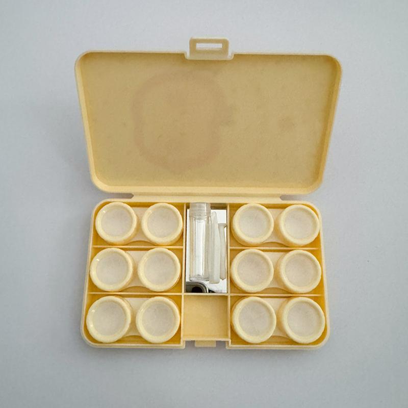 6Pcs/Set Creative Apple Print Portable Contact Lens Box Companion Care Box Contact Lens Case For Travel