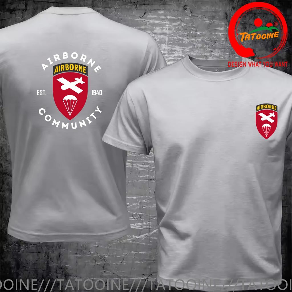 Funny Custom Design Tshirt Unisexs Stylish Clothes Us Army Airborne Community Est 1940 T Shirt Unisex Fashion Trendy Casual Clothing