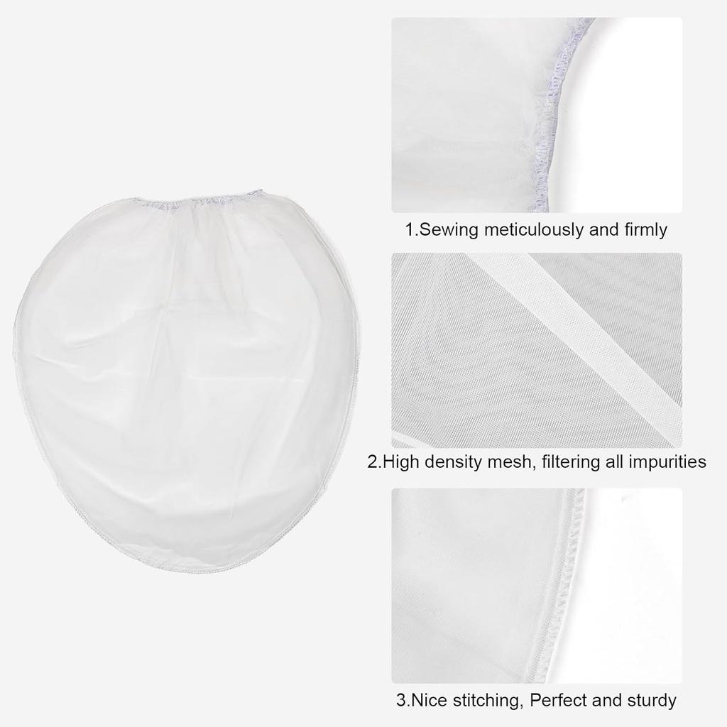 20Pcs 5 Gallon Regular Fine Mesh Bag Strainer, Elastic Top Paint Strainer, Super Tuff White Bag Filters for Use with Paint Guns and Sprayers or