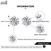 Effie Queen Simple Versatile 6MM Round Cut Cubic Zirconia Stud Earrings S925 Pure Silver Trend Daily White Zircon Jewelry SE335