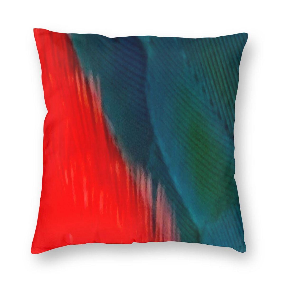 Crimson Bellied Conure Pillowcase Polyester Linen Velvet Pattern Zip Decor Car Cushion Cover 18 Peach skin 18*18(CM)-1Pcs