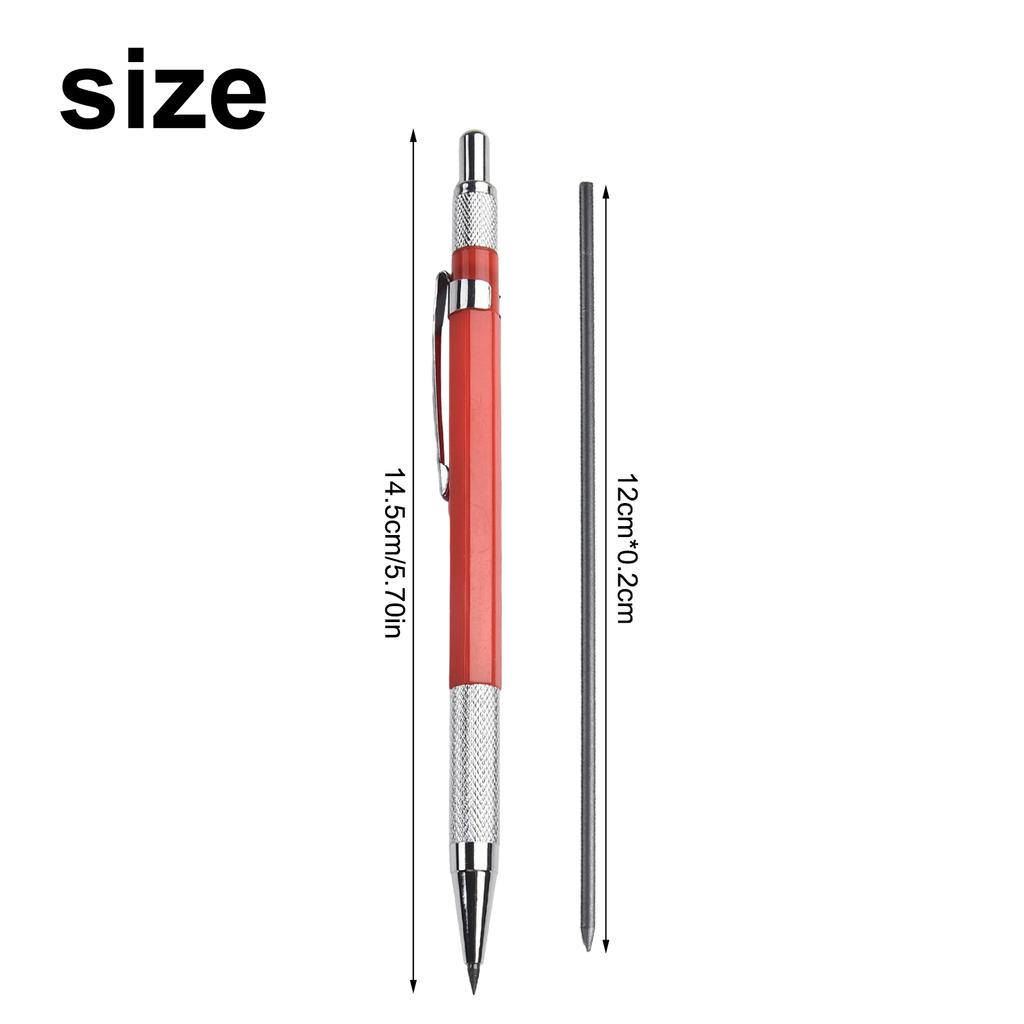 Welders Pencil Metal Marker Pencil With 12PCS Silver Streak Refills Metal Marker Mechanicalhs Metalworking Welding Accessories