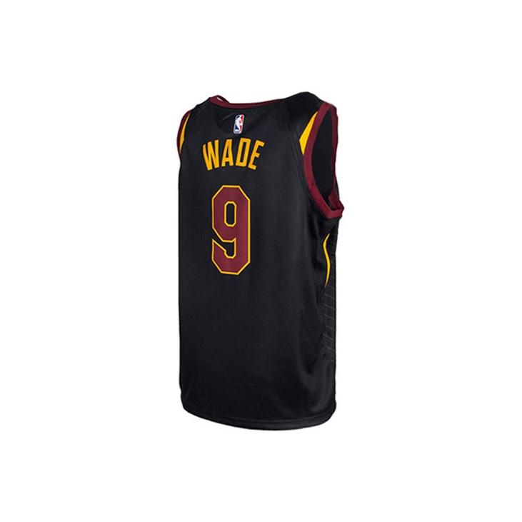 Nike NBA Dwyane Wade Cleveland Cavaliers No. 9 Fan Edition Loose-Fit Jersey Men Jersey Black 877201-017