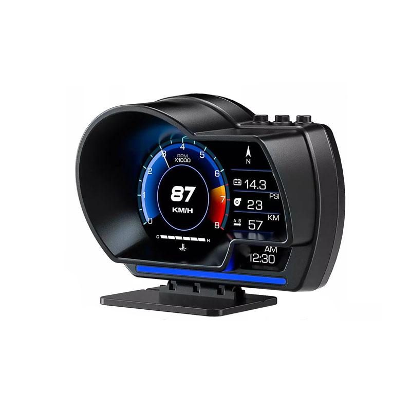 

Universal OBD2 GPS Speedometer Head Up Display HUD P6 Multi Function Gauge for Water Temperature Turbo Pressure Car Accessories чёрный