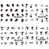 11 Styles Nail Art Stickers Black Cat Kitten UV Gel Polish Tips DIY Manicure