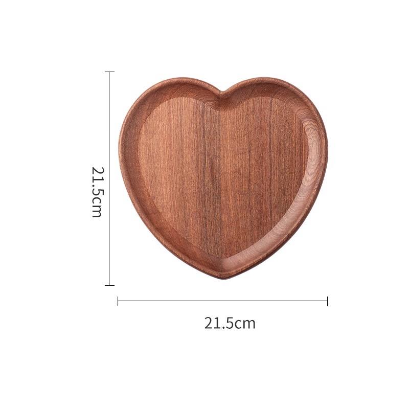 ZISIZ Wooden Heart-Shaped Serving Tray