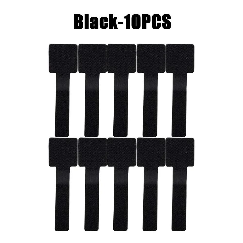 10PCS Ties Fastening Wire Reusable Cable Organizer Cord Rope Holder Self Adhesive Adjustable Organizer Strap Desk Management