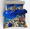 3D Digital Printing Underwater World Dolphin Series Quilt Set Three-Piece Set