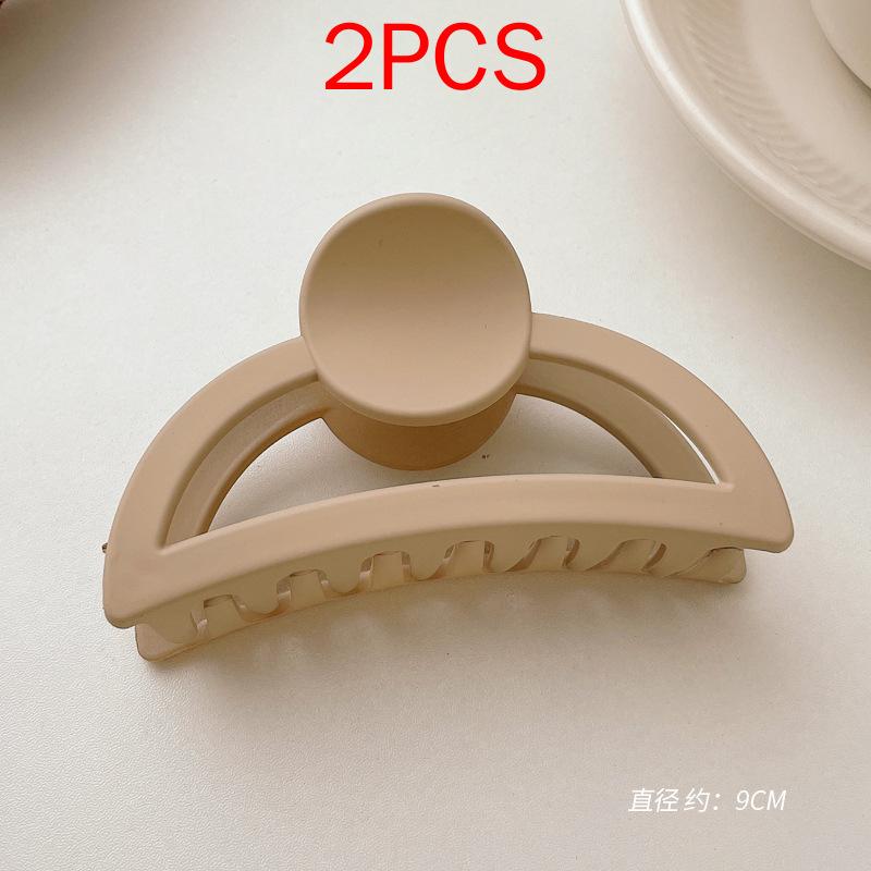 2 ΤΕΜ Premium Σετ Κεφαλών Νέο Γυναικείο Κλιπ Κλιπ Νύχι Μόδας Καφέ Μαύρο Ακρυλικό Μεγάλες Φουρκέτες Claw For Lady Clip Barrette Αξεσουάρ μαλλιών