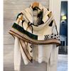 NINA SOLOR Silk-Wool Horse Print Scarf